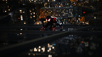 Marvel's Spider-Man 2 — Rooftop Night, Video Game, Spider Man, Game Screenshot HD wallpaper
