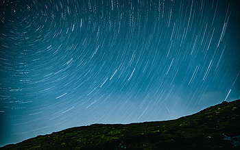Nature, Night, Starry Sky, Hill, Twisting, Twist HD wallpaper