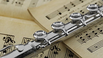 Metal flute, Musical notes, Savish Uttam's creation, Harmonic beauty HD wallpaper