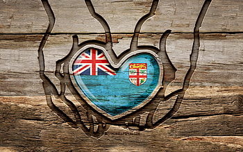 I love Fiji, , wooden carving hands, Day of Fiji, Fiji flag, Flag of Fiji, Take care Fiji, creative, Fiji flag in hand, wood carving, Oceanian countries, Fiji HD wallpaper