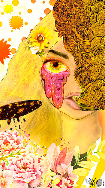 Helianthus, woman, artistic HD phone wallpaper