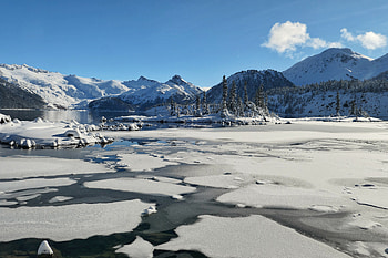 Landscape, Winter, Nature, Mountains, Ice, Snow, Lake HD wallpaper