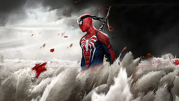 Spiderman Of Tsushima, spiderman, superheroes, artwork, artist, art, digital-art HD wallpaper