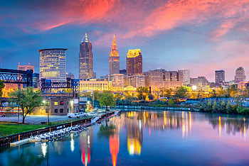 Cleveland Skyline, Folds of Honor, Northern Ohio, Supporting veterans HD wallpaper