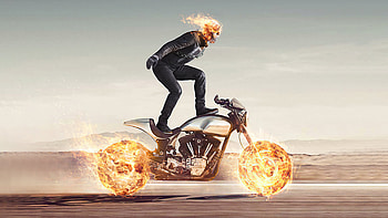 Keanu Reeves On Bike Ghost Rider Superheroes HD wallpaper