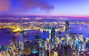 Hong Kong Skyline, Nighttime charm, Mesmerizing views, City lights HD wallpaper