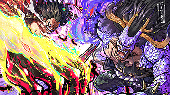 Luffy VS Kaido, Monkey D. Luffy, Gear Fourth, Kaido (One Piece), Anime, One Piece HD wallpaper