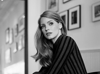 Jessica Chastain Monochrome, jessica-chastain, celebrities, girls, monochrome, black-and-white HD wallpaper