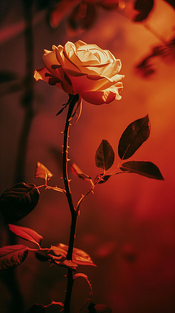 Thorned Elegance - White Rose, rose HD phone wallpaper