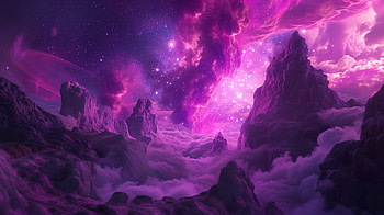 Cosmic Dreamscape - Sci-Fi Planetary Vista, Sci Fi, planetscape, space, fantasy, cosmic, space fantasy HD wallpaper