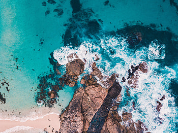 Nature, Sea, Rocks, View From Above, Shore, Bank HD wallpaper
