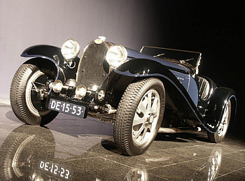 bugatti, old, classic, car HD wallpaper
