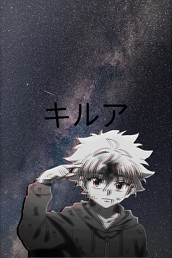 Killua, art, anime, space HD phone wallpaper