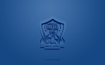 Molynes United FC, creative 3D logo, blue background, Jamaican football club, National Premier League, Kingston, Jamaica, 3d art, football, Molynes United FC 3d logo HD wallpaper