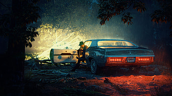 My Last Stop, artist, artwork, digital-art, behance, cars HD wallpaper