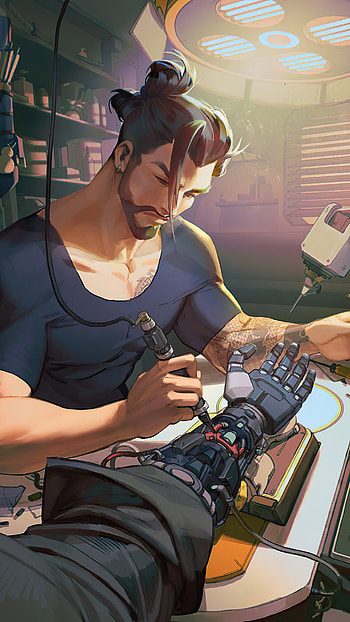 Hanzo Overwatch scifi arm fixing, Sony Xperia HD phone wallpaper