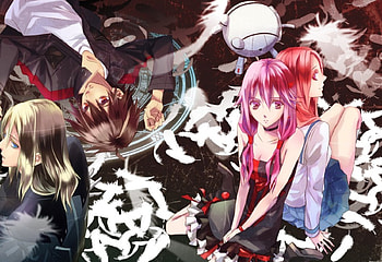 Guilty Crown, gc, anime, girl, pink hair, guy HD wallpaper