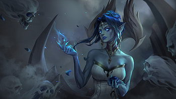 Fantasy girl, blue, girl, fantasy, dark HD wallpaper