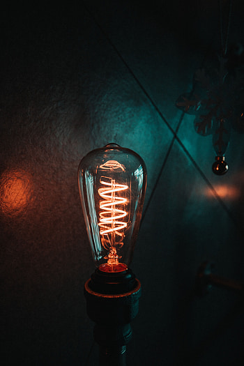Dark, Shine, Light, Spiral, Light Bulb, Electricity HD phone wallpaper
