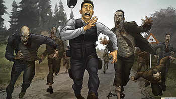 People Running Zombie Apocalypse HD wallpaper