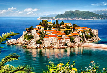 Sveti Stefan, Montenegro F1, graphy, Montenegro, landscape, beautiful, scenery, wide screen, Sveti Stefan, nature HD wallpaper