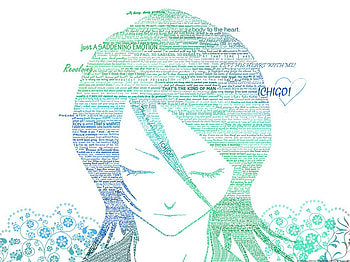 Decode, blue, black, ichigo, rukia, bleach, team, hearts, friends, minds, worried, white, man, soul socity, miss, anime, body, love, flowers, organzation HD wallpaper