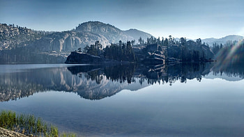 Kibbie Lake, fun, cool, nature, forest, lake, mountain HD wallpaper