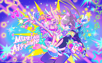 Neon Rhythm: Rin & Amiya Muse Dash x Arknights — Beatbound : Rin & Amiya Rave, Rin (Muse Dash), Amiya (Arknights), video game, Muse Dash HD wallpaper