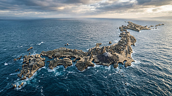 Japan Coastline —, Island, Ocean, Aerial HD wallpaper
