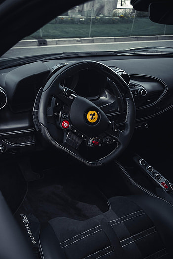Sports, Ferrari, Cars, Car, Sports Car, Steering Wheel, Rudder, Salon HD phone wallpaper