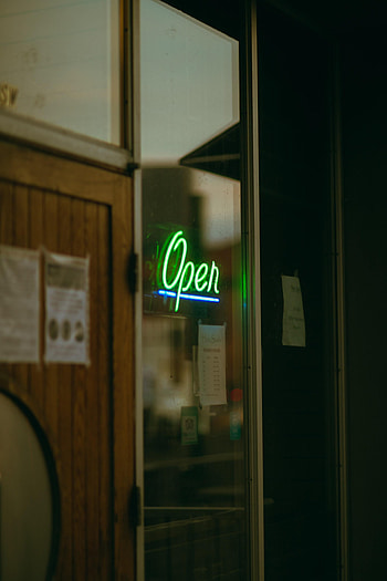 Words, Neon, Sign, Signboard, Open, It's Open, Showcase HD phone wallpaper