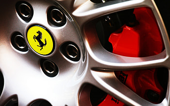 Stopping Power, caliper, wheel, cars, ferrari, emblem HD wallpaper