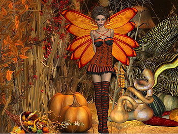 Fairy, abstract, fantasy, fall HD wallpaper