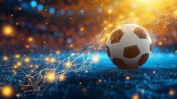 Futuristic Soccer Ball - Sparkling Digital Art Background, soccer ball, soccer, football, ball, Sports HD wallpaper