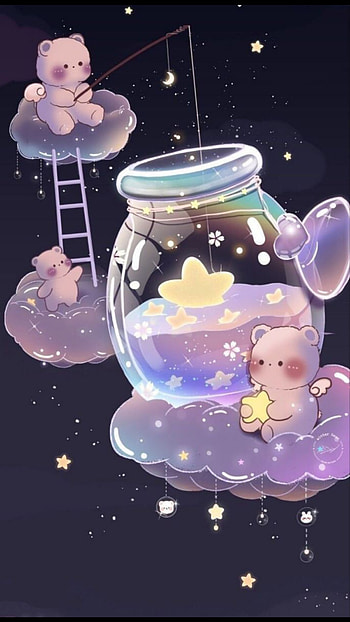 Cute, purple HD phone wallpaper