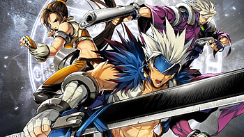 Dungeon Fighters, abel baron, dungeon fighter online, games, sword, ryunmei, dungeon fighter, dfo, weapons, video games, gun, trio, spiky hair HD wallpaper