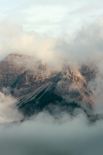 Nature, Sky, Mountains, Clouds, Rocks, Fog HD phone wallpaper