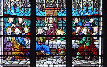 Last Supper, stained glass, disciples, Jesus, Apostles HD wallpaper