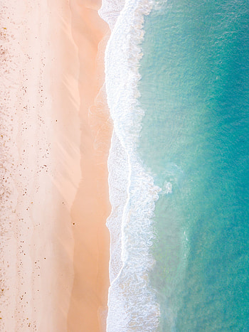 Nature, Sea, Beach, View From Above, Surf, Wave HD phone wallpaper