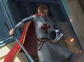 Knight, women, sword, warrior HD wallpaper