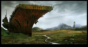post apocalyptic background HD wallpaper