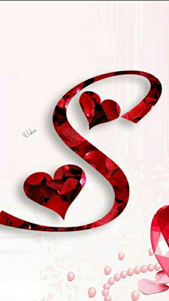 S Letter, Red, love HD phone wallpaper