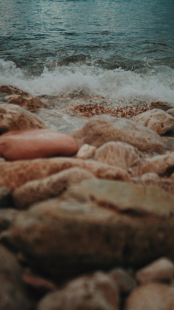 Nature, Water, Stones, Sea, Shore, Bank, Spray HD phone wallpaper