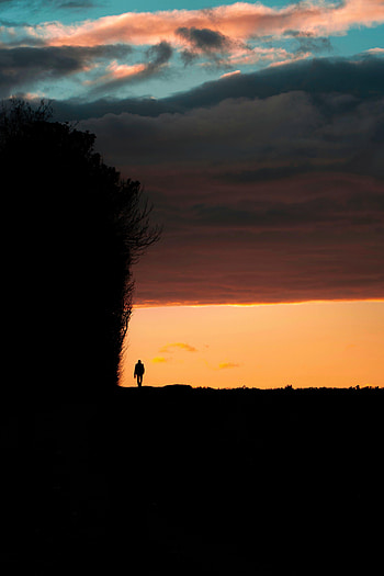 Rock, Dark, Silhouette, Loneliness HD phone wallpaper