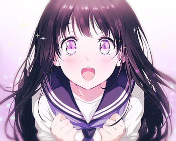 Curious, Eru Chitanda, anime girl, cute HD wallpaper