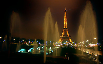 Landscape, Night, Eiffel Tower HD wallpaper