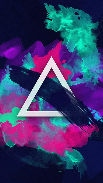 Triangle galaxy , Space-themed design, Cosmic patterns, futuristic art HD phone wallpaper