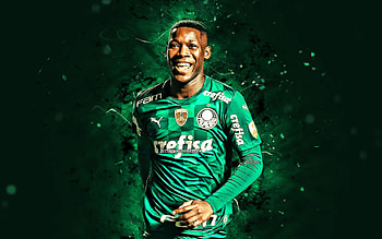 Patrick de Paula, , Palmeiras FC, brazilian footballers, soccer, Patrick de Paula Carreiro, Brazilian Serie A, Patrick, football, SE Palmeiras, green neon lights, Patrick de Paula Palmeiras, Patrick de Paula HD wallpaper