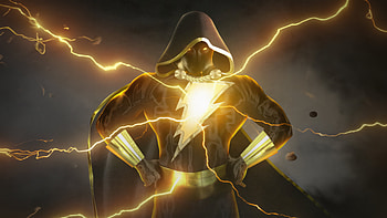 Black Adam Electrifying Presence, black-adam, superheroes, artwork, artist, digital-art, deviantart HD wallpaper