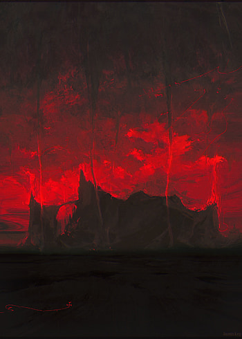 Art, Mountains, Dark HD phone wallpaper